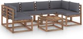 Decoways - 7-delige Loungeset pallet met kussens geïmpregneerd grenenhout