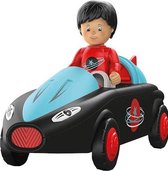 speelgoedauto Sam junior 19 cm zwart/rood 2-delig