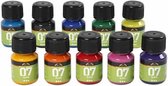 transparante glasverf 10 stuks 30 ml multicolor