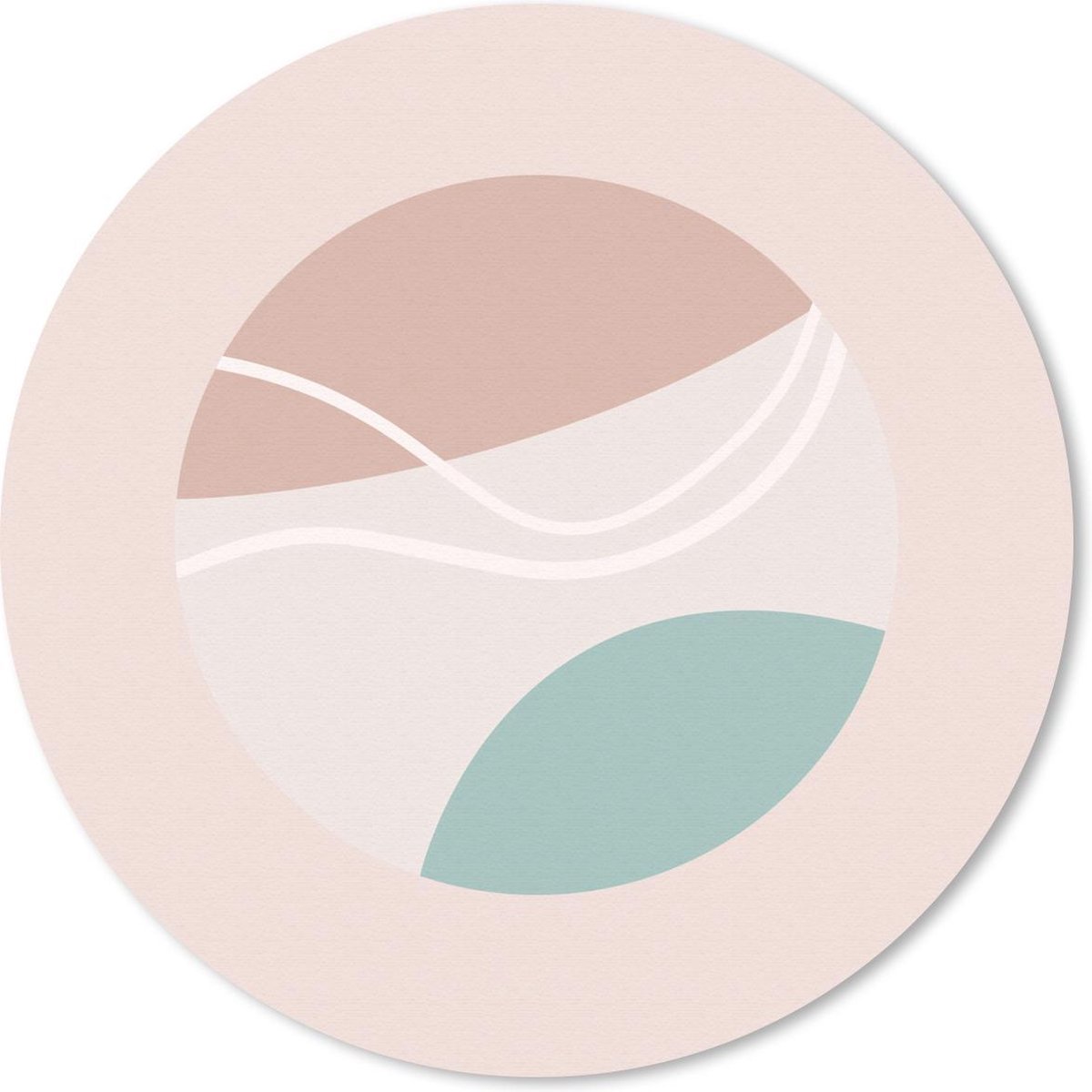 Muismat rond 20x20 cm - Mousepad Zomer - Tennisbal - Pastel - Ronde muismatten