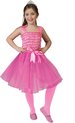 Funny Fashion - Koning Prins & Adel Kostuum - Roze Dans Prinses Van Het Gala - Meisje - Roze - Maat 128 - Carnavalskleding - Verkleedkleding