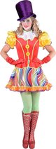 Magic By Freddy's - Clown & Nar Kostuum - Grappige Circus Clown Regenboog - Vrouw - multicolor - Large - Carnavalskleding - Verkleedkleding