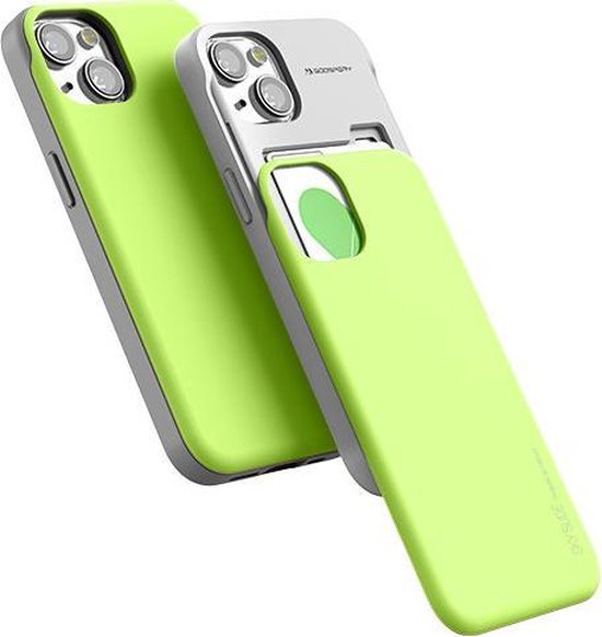 Telefoonhoesje geschikt voor Apple iPhone 13 - Mercury Sky Slide Bumper Case - Lime Groen