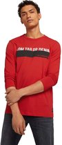 Tom Tailor T-shirt Shirt Met Lange Mouwen En Opdruk 1028337xx12 20013 Mannen Maat - XL