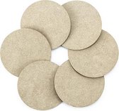 Onderzetters MDF, 10 cm, 6 stuks