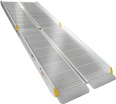 Datona® - Sterke oprijplaat aluminium - inklapbaar - 180 cm rijplaat oprijgoot