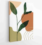 Canvas schilderij - Marble art design with abstract shape and gold pattern. Design for print, cover, wallpaper, Minimal and natural wall art. 4 -    – 1843024798 - 50*40 Vertical