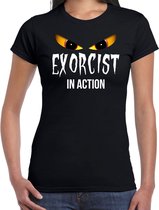 Halloween - Exorcist in action halloween verkleed t-shirt zwart voor dames - horror shirt / kleding / kostuum M