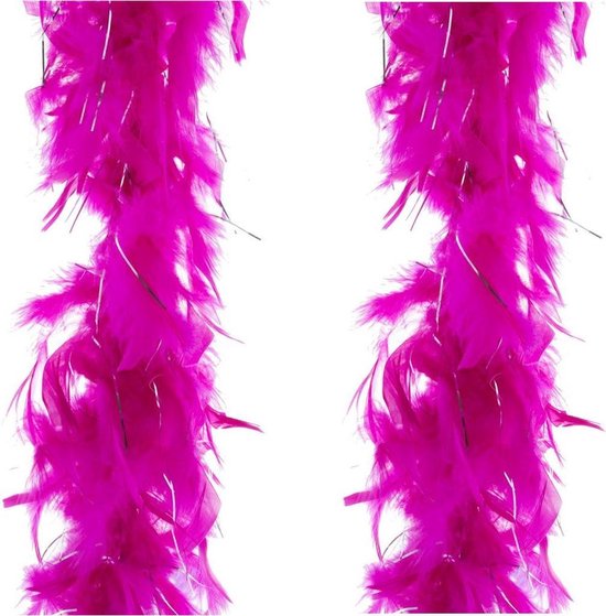 2x pièces de luxe boa en plumes noires 180 cm - Accessoires de costumes de  carnaval