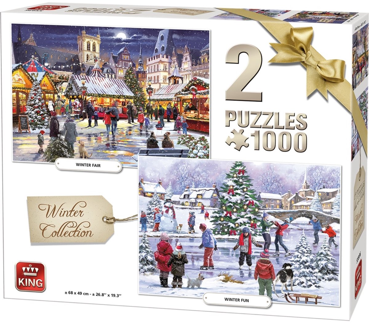 King Legpuzzels Wintercollectie 1000 Stukjes 2-delig