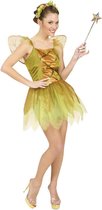 Widmann - Elfen Feeen & Fantasy Kostuum - Betoverende Gouden Bosfee Kostuum Vrouw - goud - Large - Carnavalskleding - Verkleedkleding
