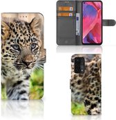 GSM Hoesje OPPO A54 5G | A74 5G | A93 5G Beschermhoesje met foto Baby Luipaard