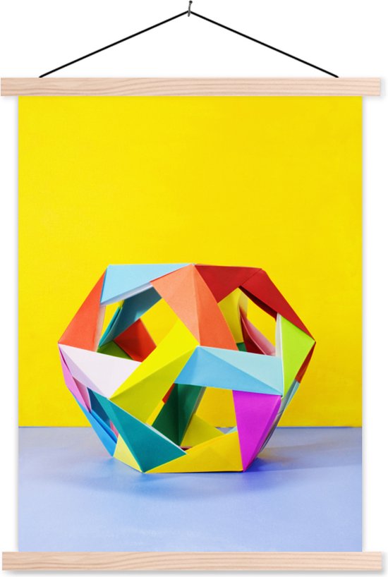 Oeuvre modulaire Origami sur fond coloré Commission scolaire lattes plates  vierges... | bol.com
