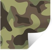 Muurstickers - Sticker Folie - Illustratie van een camouflage patroon - 80x80 cm - Plakfolie - Muurstickers Kinderkamer - Zelfklevend Behang - Zelfklevend behangpapier - Stickerfolie