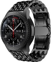 Bandje Voor Garmin Vivoactive Draak Stalen Schakel Band - Zwart - Maat: 20mm - Horlogebandje, Armband
