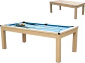 Moduleerbare tafel - Biljart en tafeltennis BALTHAZAR - 213 x 112 x 81.5 cm - Blauw L 213.4 cm x H 81.5 cm x D 111.8 cm