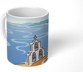 Mok - de skyline van Santorini - 350 ML - Beker