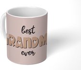 Mok - Koffiemok - Spreuken - Quotes - Best grandma ever - Grootmoeder - Mokken - 350 ML - Beker - Koffiemokken - Theemok - Mok met tekst