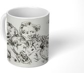 Mok - Vijf zintuigen - schilderij van Jean Bernard - 350 ML - Beker