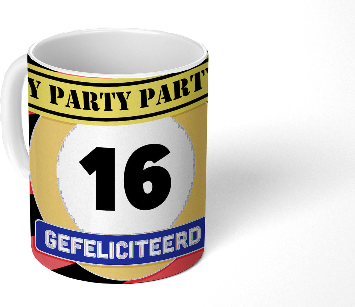 Mok - Koffiemok - Jubileum - Sweet 16 - Feest - Mokken - 350 ML - Beker - Koffiemokken - Theemok