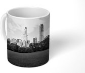 Mok - Skyline van New York met het Central Park - zwart wit - 350 ML - Beker