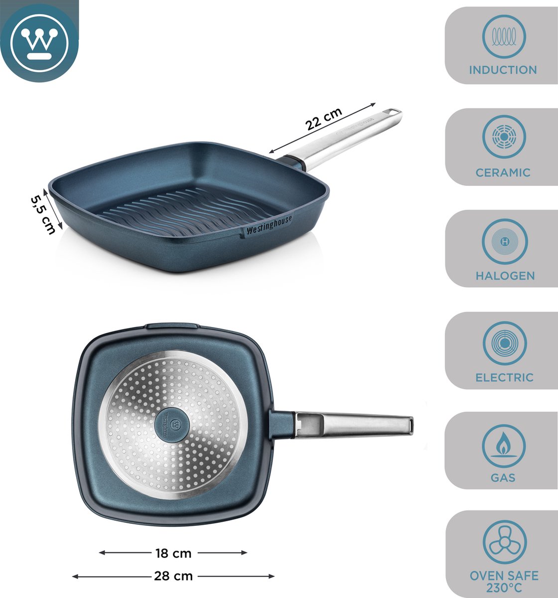 Westinghouse Westinghouse Performance Grillpan - afbeelding 2