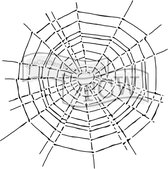 Hobbysjabloon - Template 30,5x30,5cm 30x30cm scary web