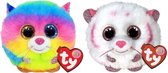 Ty - Knuffel - Teeny Puffies - Gizmo Cat & Tabor Tiger