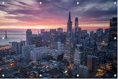 Dramatische wolken kleuren de skyline van San Francisco - Foto op Tuinposter - 120 x 80 cm