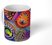 Mok - Cirkel - Figuren - Bladeren - 350 ML - Beker