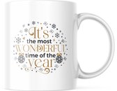 Kerst Mok met tekst: Its the most wonderful time of the year (snowflakes) | Kerst Decoratie | Kerst Versiering | Grappige Cadeaus | Koffiemok | Koffiebeker | Theemok | Theebeker