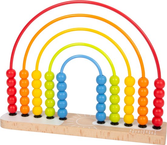 Regenboog Kralenspiraal - Houten speelgoed vanaf 1 jaar