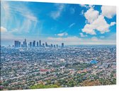Blauwe hemel boven de stad Los Angeles in Californië - Foto op Canvas - 150 x 100 cm