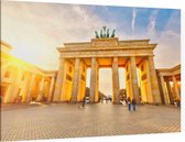 Brandenburger Tor bij zonsondergang in Berlijn - Foto op Canvas - 45 x 30 cm