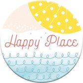 magneet Happy Place 5,5 cm rond