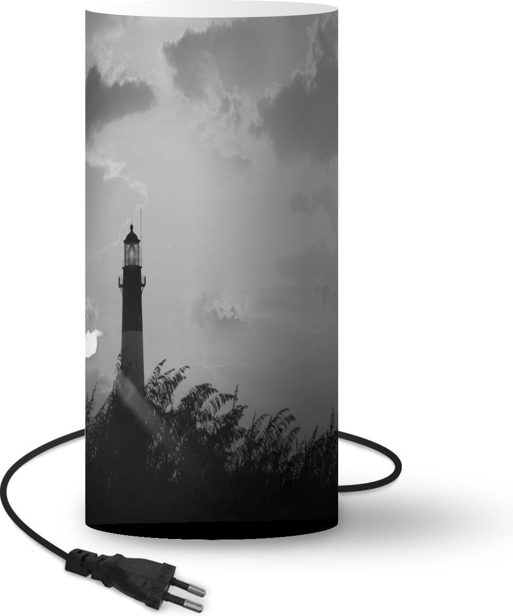 Lamp - Nachtlampje - Tafellamp slaapkamer - Vuurtoren - Gras - Zon - 33 cm hoog - Ø15.9 cm - Inclusief LED lamp