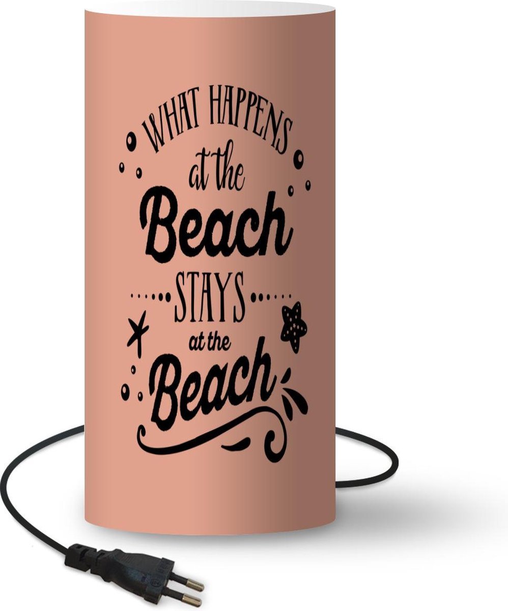 Lamp - Nachtlampje - Tafellamp slaapkamer - Zomer - Quotes - Zeester - 33 cm hoog - Ø15.9 cm - Inclusief LED lamp