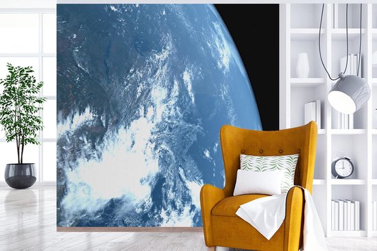 Papier peint - Papier peint Papier peint photo Terre depuis un satellite - Largeur 220 cm x hauteur 220 cm
