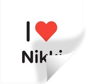 Stickers muraux - J'aime - Nikki - Fille - 80x80 cm - Film adhésif