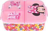 Minnie Mouse Broodtrommel 3 vakjes - 18x13 cm - Brooddoos - Lunchbox
