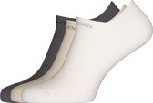 Calvin Klein herensokken Owen (3-pack) - onzichtbare vochtregulerende sokken - beige - wit en grijs - Maat: ONE SIZE