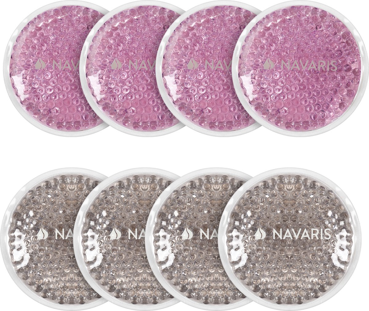Goedkoopste Navaris gel pack 8 stuks - Hot cold pack voor warm en koud gebruik - Koel warm compres - Voor hoofdpijn, en blessures - Pads met pluche achterzijde