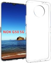 Nokia G50 Hoesje - MobyDefend Transparante TPU Gelcase - Volledig Doorzichtig - GSM Hoesje - Telefoonhoesje Geschikt Voor: Nokia G50