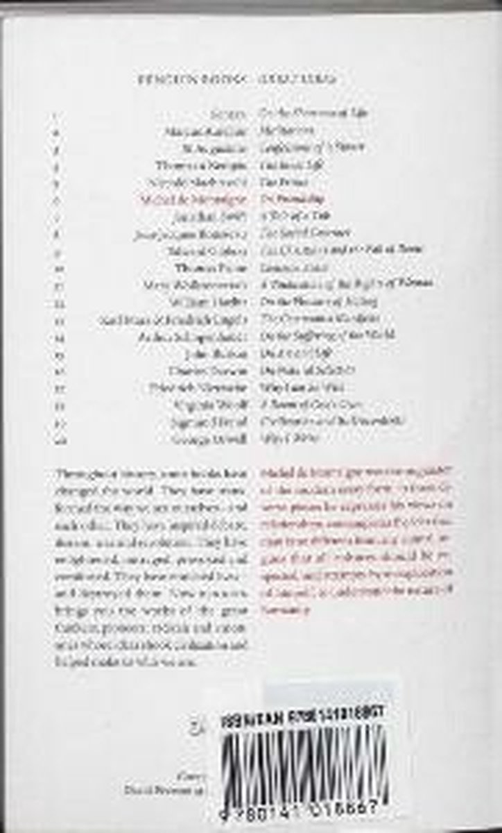 On Friendship - back cover