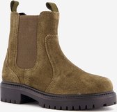 Hush Puppies suede kinder chelsea boots - Groen - Maat 27 - Echt leer