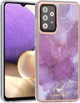 UNIQ Classic Case Samsung Galaxy A52 TPU Backcover hoesje - Marble Purple