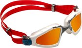 Aquasphere Kayenne Pro - Zwembril - Volwassenen - Red Titanium Mirrored Lens - Wit/Grijs