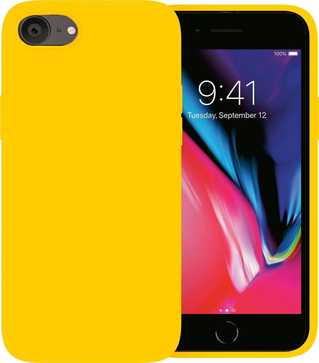 Ceezs geschikt voor Apple iPhone 7 hoesje / geschikt voor Apple iPhone 8 hoesje siliconen / Apple geschikt voor Apple iPhone SE 2020 / SE 2022 hoesje - Geel