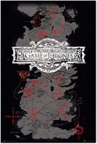 Grupo Erik Game of Thrones Map  Poster - 61x91,5cm