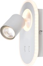 Brilliant lamp, Kimon LED wandspot wit, 1x PAR51, GU10, 5W geschikt voor reflectorlampen, draaibare kop